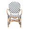 Baxton Studio Bryson Modern French Blue and White Weaving and Natural Rattan Bistro Chair 225-13113-ZORO - alternate 8